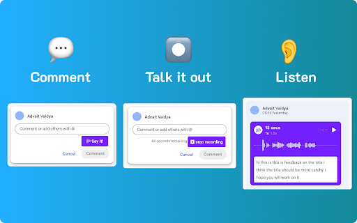 Say It So: Add voice comments in Google Docs screenshot