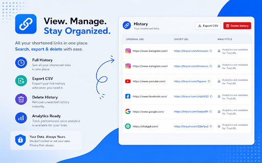 URL Shortener screenshot