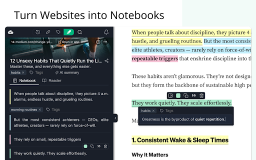 Web Highlights: PDF & Web Highlighter + Notes & AI Summary screenshot
