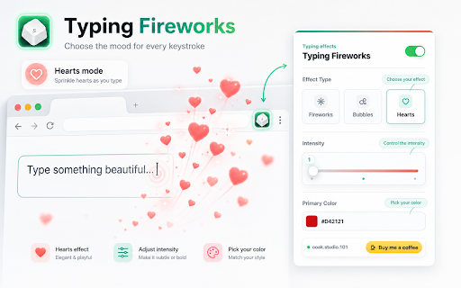 Typing Fireworks screenshot