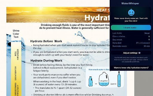 WaterWhisper –  – Gentle Hydration Reminders screenshot