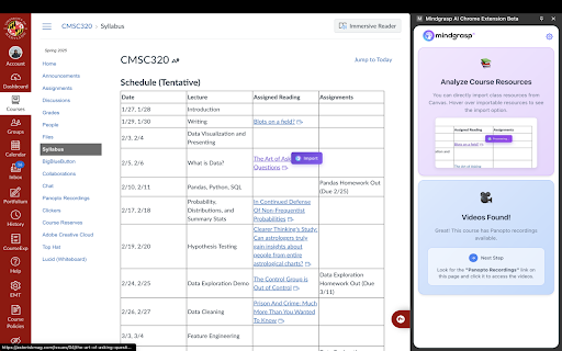Mindgrasp AI Chrome Extension screenshot