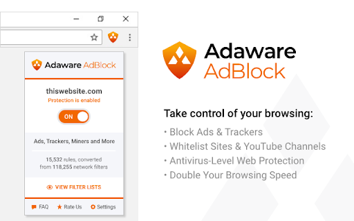 Adaware AdBlock screenshot