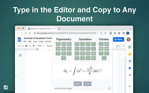 MATH Keys - Equation & Formula Editor screenshot