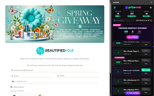 prizenab screenshot