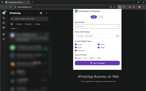 Whatsapp Chat Backup - Backup WA Messages screenshot