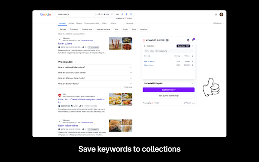 Keyword Surfer screenshot