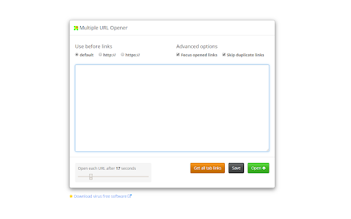 Multiple URL Opener screenshot