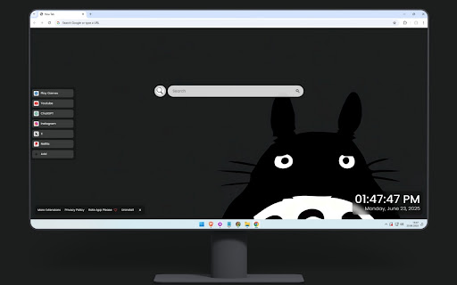 Totoro Minimalist Live Wallpaper screenshot