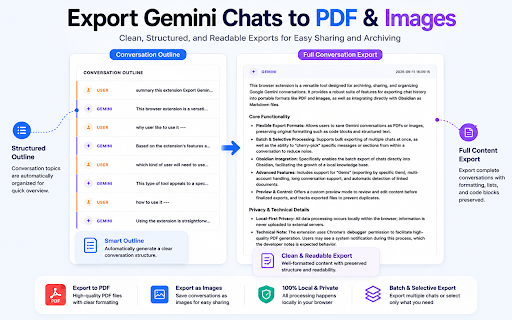 Export Gemini AI Chats to PDF screenshot