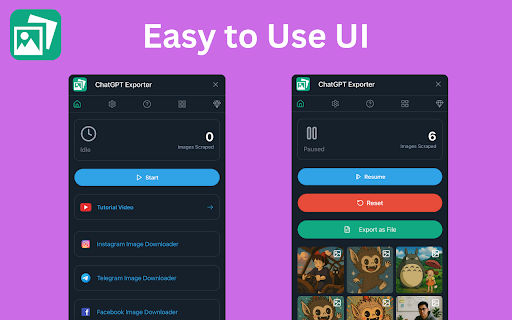 ChatGPT Exporter - Download ChatGPT Library Images & Videos screenshot