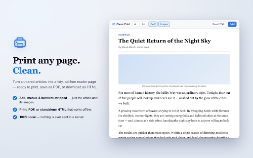 Clean Print screenshot