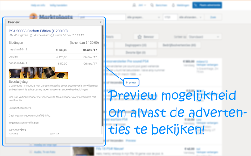 Marktplaats zonder spam screenshot