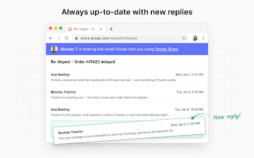 Streak Email Sharing for Gmail screenshot