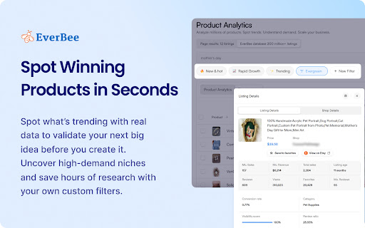EverBee - Find Best Selling Products on Etsy screenshot