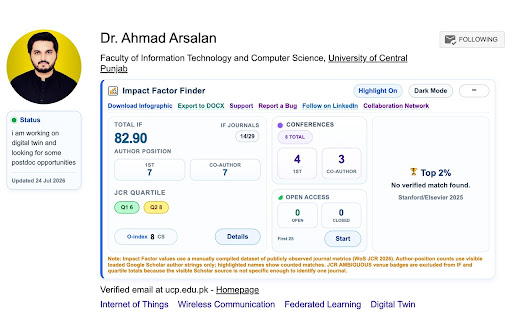 Impact Factor Finder screenshot