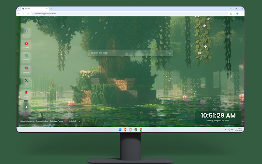 Garden Lake Minecraft Live Wallpaper screenshot