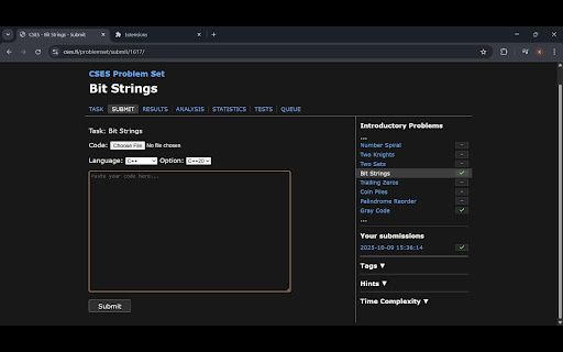 CSES EXTENSION screenshot