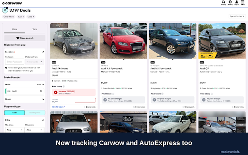 Motorwatch - car price tracker screenshot