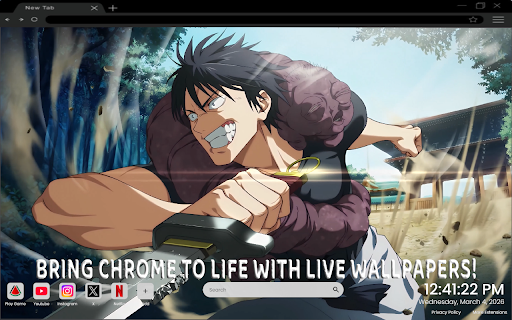 Toji Fushiguro Blade Strike Live Wallpaper screenshot