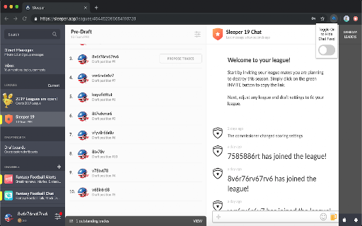 Sleeper Chat Hider screenshot