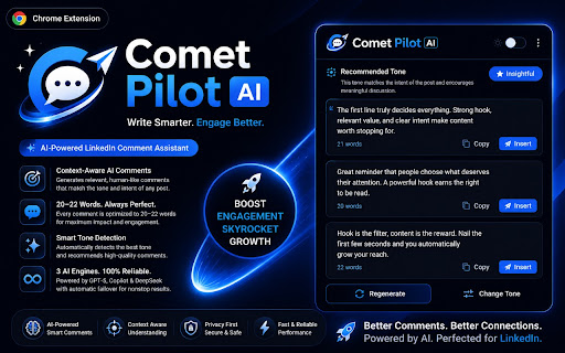 CommentPilot AI - LinkedIn Comment Assistant screenshot