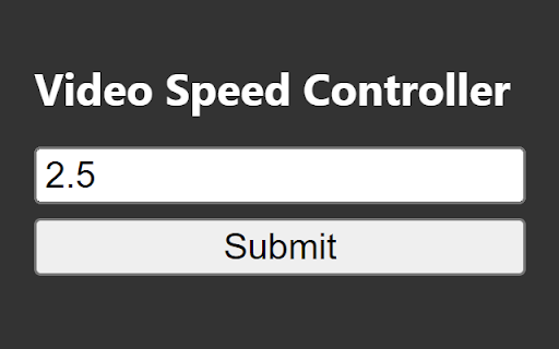 Video Speed Controller screenshot
