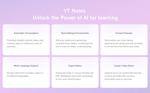 YT Notes screenshot