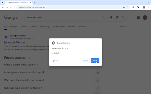 uBlacklist screenshot