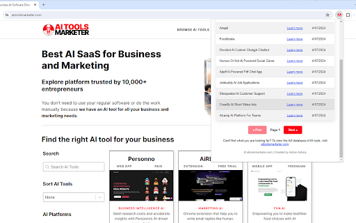 AI Tools Marketer - Find Best AI tools screenshot