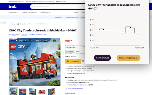 Prijzenvolger Sidekick screenshot