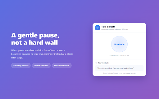 Website Blocker & Focus Timer — FocusGuard screenshot