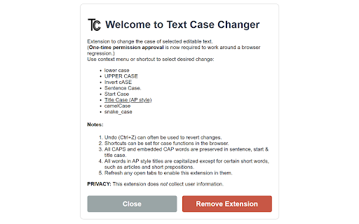Text Case Changer screenshot