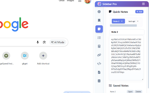 Sidebar Pro – Productivity Sidebar for Chrome screenshot