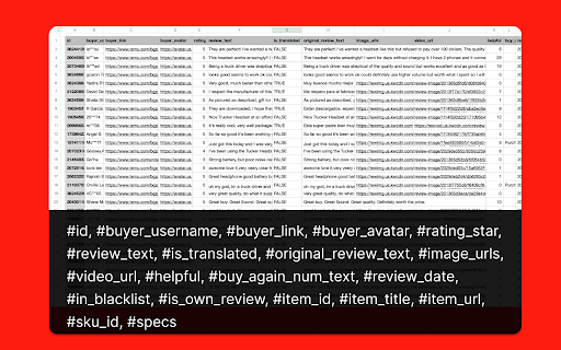 Temu Reviews Scraper - Extract Temu Reviews to CSV/Excel/JSON screenshot