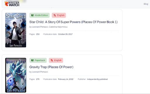 Writer Watch screenshot