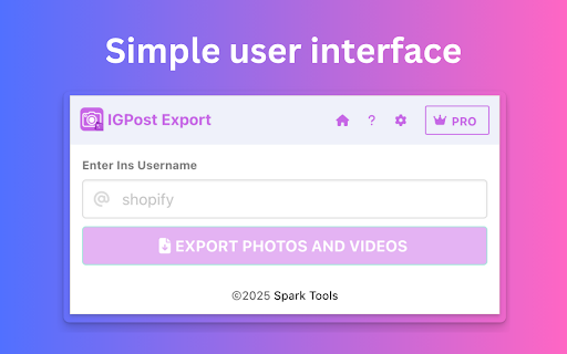 IG Post Export - Bulk Export Ins photos and videos to CSV screenshot