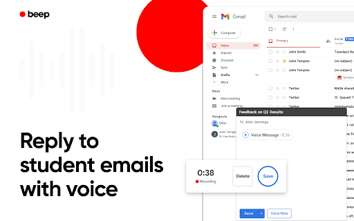 Audio Recordings for Google Classroom - Beep screenshot