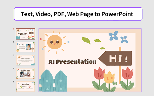 AI PowerPoint Maker - Text, Video, PDF, Web Page to PPT screenshot