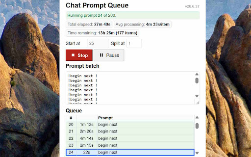 Chat Prompt Queue screenshot