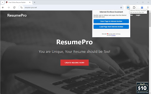 Internet Archive Assistant screenshot