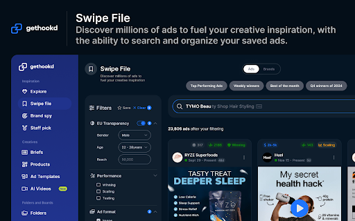 GetHookd.AI - Save ads from various libraries - Generate Ads screenshot