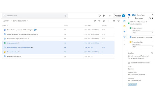 M-Files for Google Workspace™ screenshot