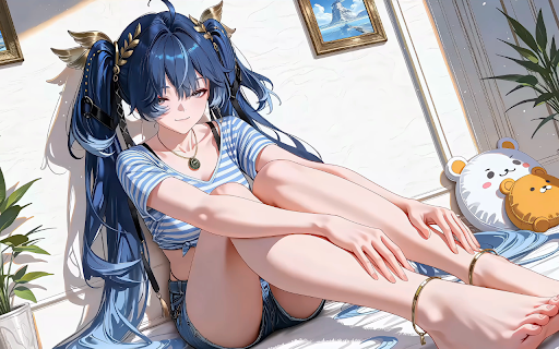 Luno in Bed Anime Live Wallpaper screenshot
