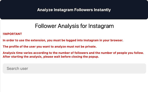 Follower Analysis for Instagram: Unfollowers screenshot