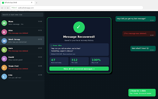 WhatsApp Restore Deleted Messages™ screenshot