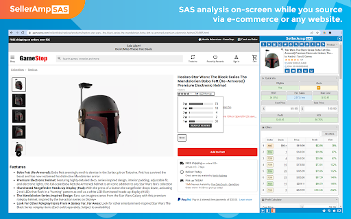 SellerAmp SAS - Amazon FBA Analysis Tool screenshot