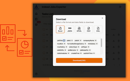 Indeed Jobs Exporter screenshot