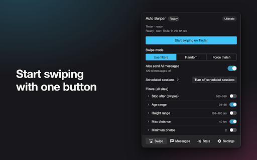 Auto Swiper: Auto-Like & AI Openers for Tinder, Badoo +4 screenshot