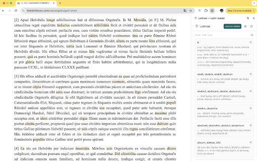 Latinae — Latin reader screenshot